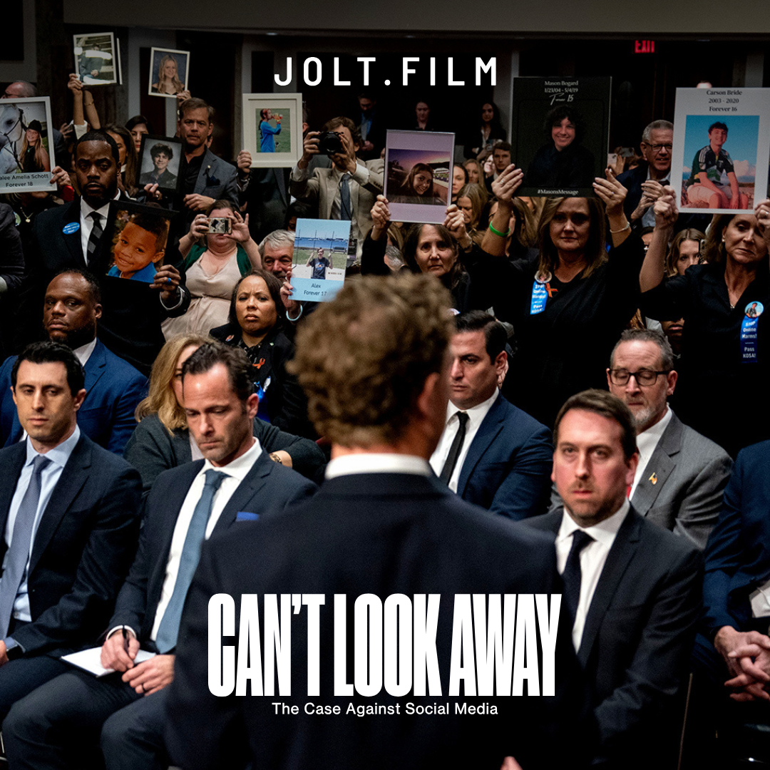 Mark Zuckerberg looking over a crowd